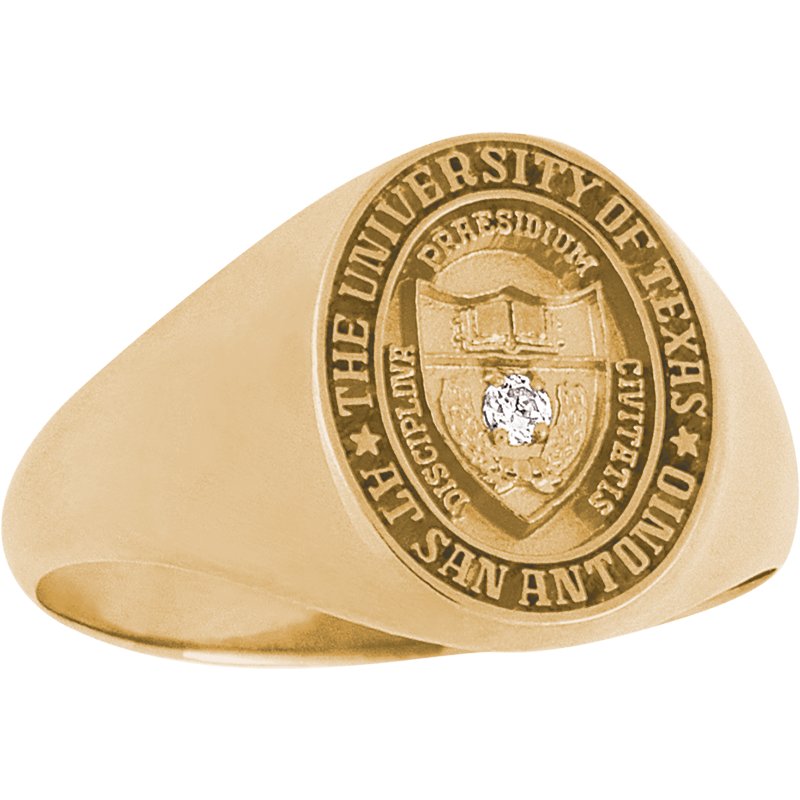 UTSA Women's Small Single Stone Signet Ring