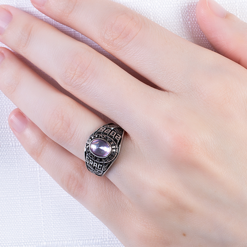 Women's Large Traditional Class Ring with Oval Stone ArtCarved