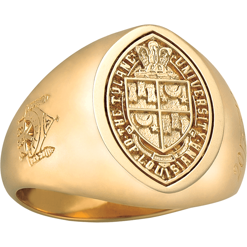 Tulane University New Orleans Men's Signet Ring